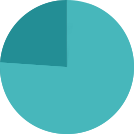 Pie Chart: 76 cents of every dollar given goes directly to programs and services.